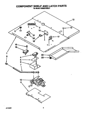 Component shelf and latch