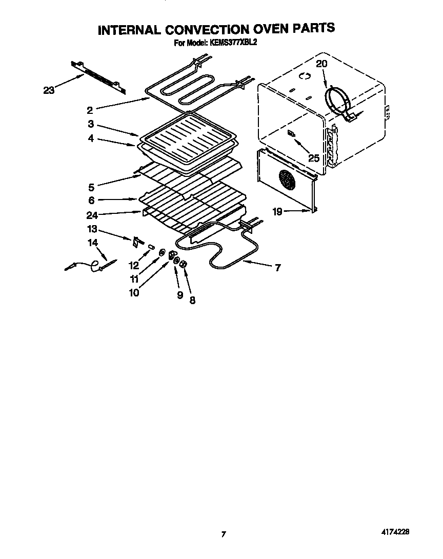 Internal convection oven