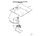 KitchenAid KEMI371XBL2 component shelf and latch diagram