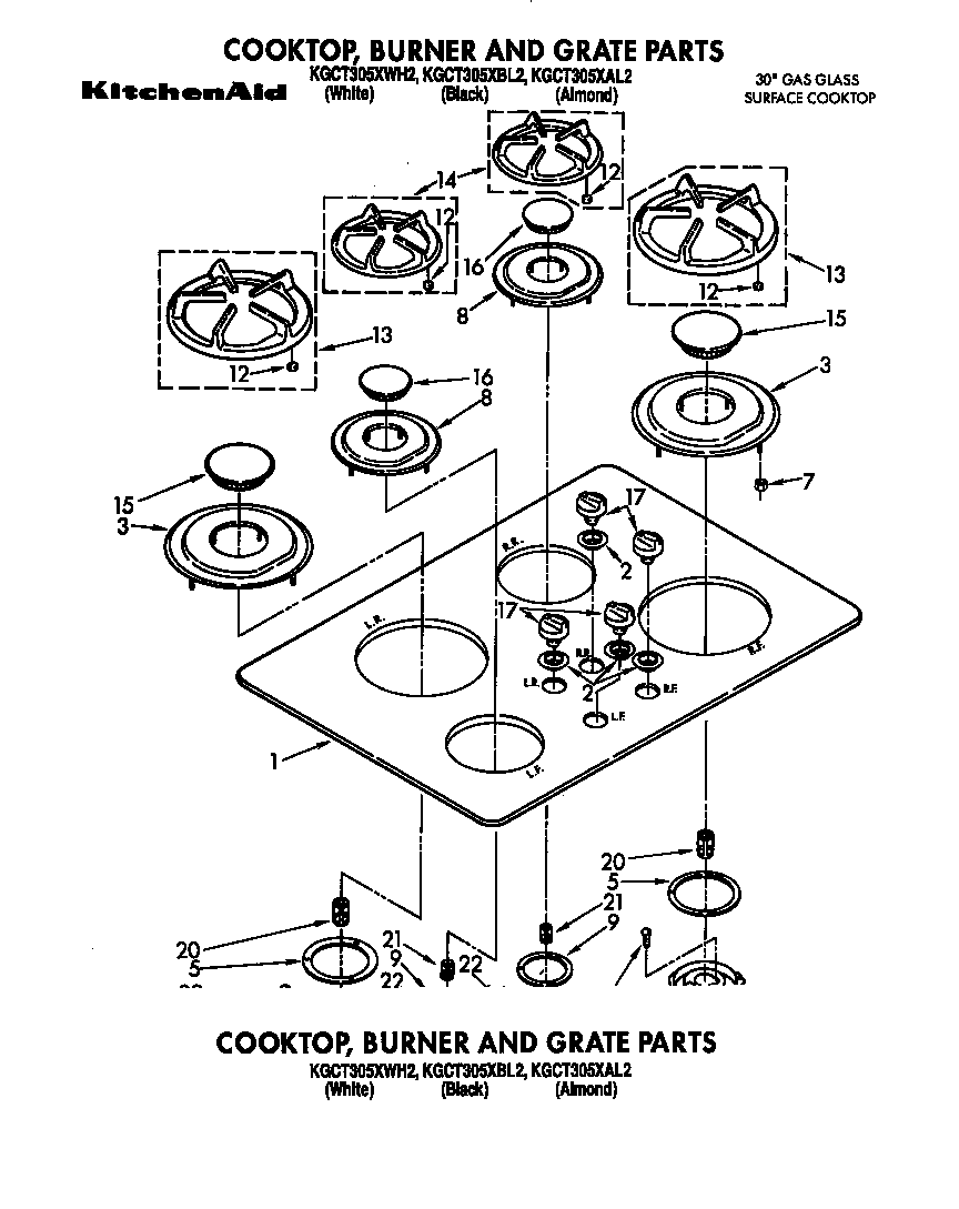 COOKTOP,BURNER,GRATE