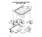 KitchenAid KGCT305XWH2 burner box, gas valves diagram