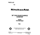 KitchenAid KGCT302XWH2 cover page-text only diagram