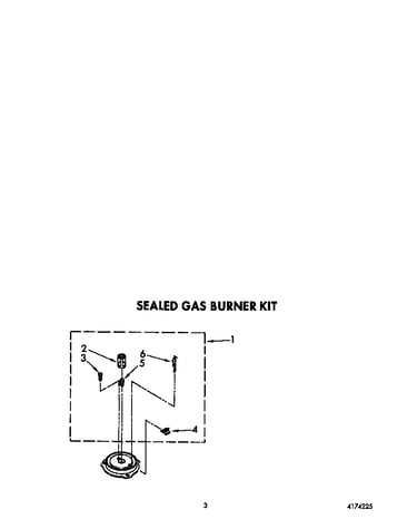 Sealed gas burner kit