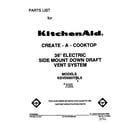 KitchenAid KSVD060YWH0 cover diagram