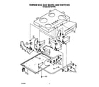 KitchenAid KGCT365TWH2 burner box, gas valves, and switches diagram