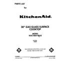 KitchenAid KGCT305TWH2 front cover diagram