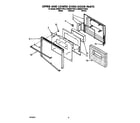 KitchenAid KEBS277YWH0 upper and lower oven door diagram