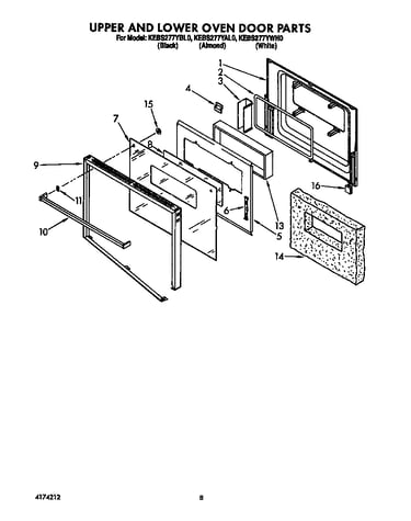 Upper and lower oven door
