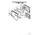 KitchenAid KEBS246YWH0 upper and lower oven door diagram