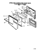 Upper and lower oven door