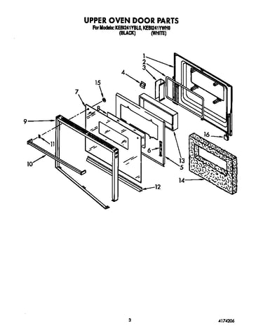 Upper oven door