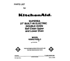 KitchenAid KEBS276XBL3 front cover diagram