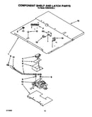 Component shelf and latch