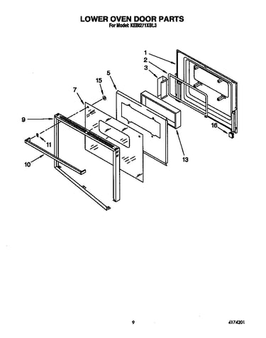 Lower oven door