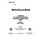 KitchenAid KEBS177XWH1 front cover diagram