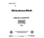 KitchenAid KGCT025YWH0 cover page-text only diagram
