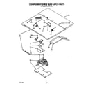 KitchenAid KEMS378XBL1 component shelf and latch diagram