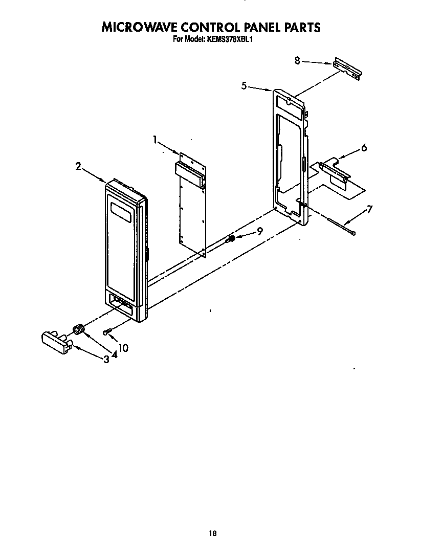 Microwave control panel