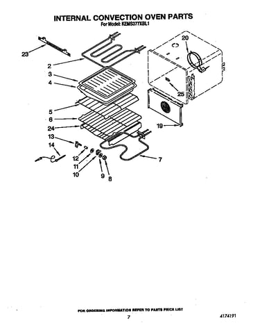 Internal convection oven