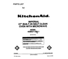 KitchenAid KEMI371XBL1 front cover diagram