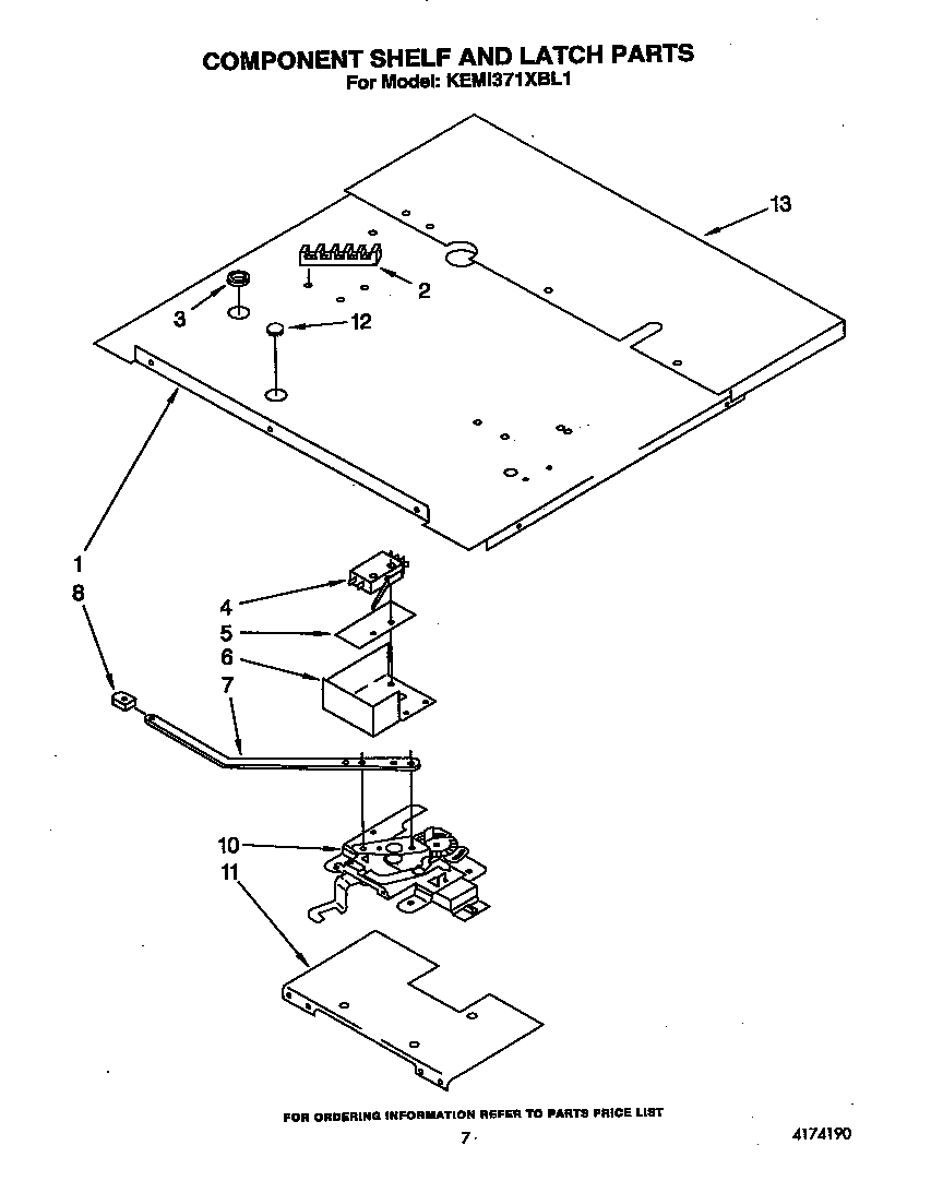 COMPONENT SHELF AND LATCH