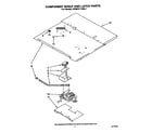 KitchenAid KEMI371XBL1 component shelf and latch diagram