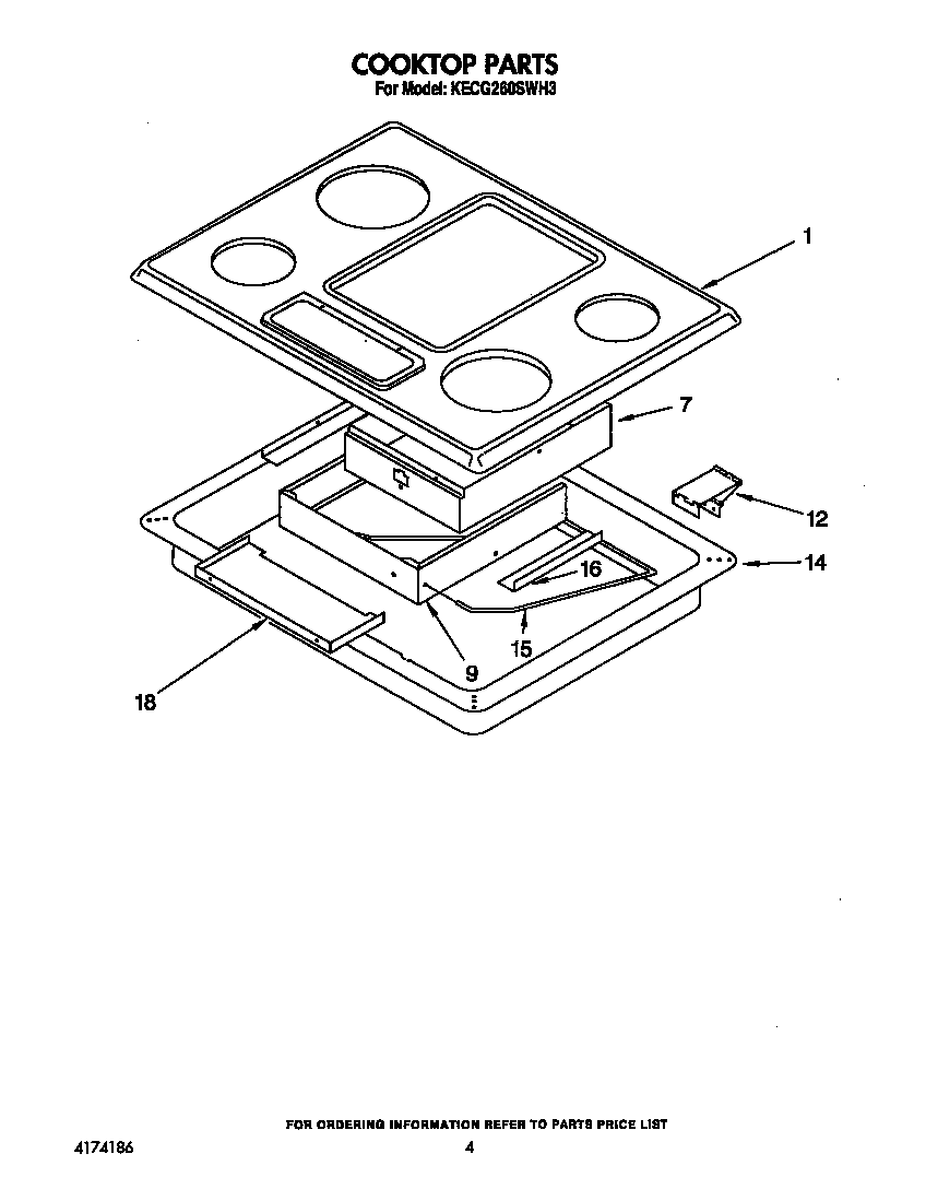 Cooktop parts