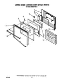 Upper and lower oven door