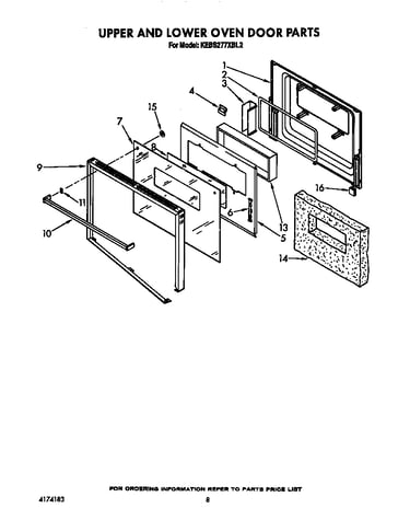 Upper and lower oven door
