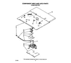 KitchenAid KEBS277XWH2 component shelf and latch diagram