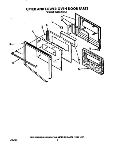 Upper and lower oven door