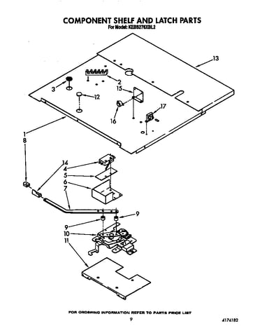 Component shelf and latch