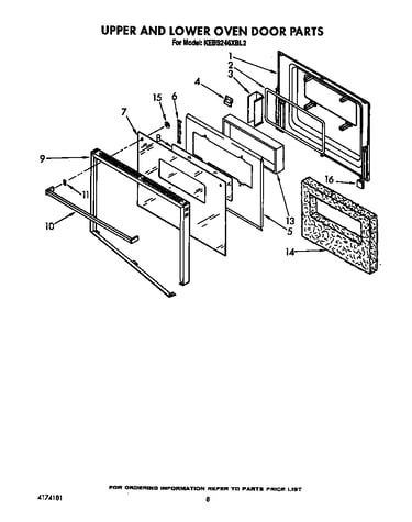 Upper and lower oven door