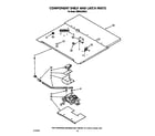 KitchenAid KEBS246XBL2 component shelf and latch diagram