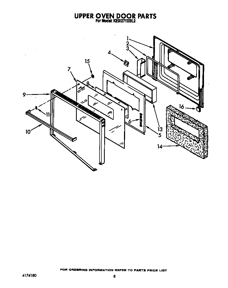Upper oven door