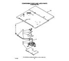 KitchenAid KEBI271XBL2 component shelf and latch diagram