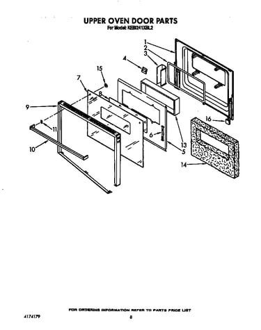 Upper oven door