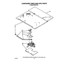 KitchenAid KEBI241XBL2 component shelf and latch diagram