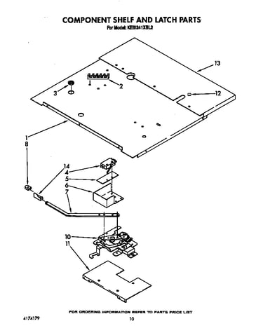 Component shelf and latch