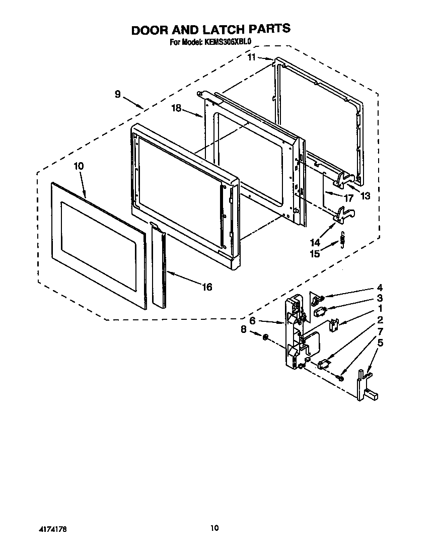 Door and latch