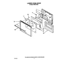 KitchenAid KEMS377XWH0 lower oven door diagram