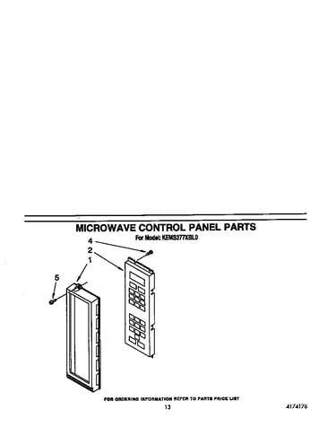 Microwave control panel