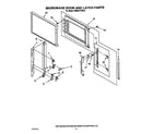 KitchenAid KEMS377XWH0 microwave door and latch diagram