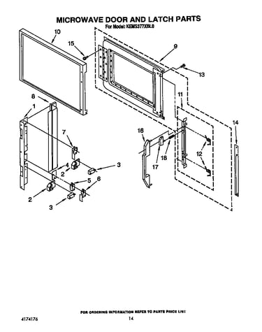Microwave door and latch