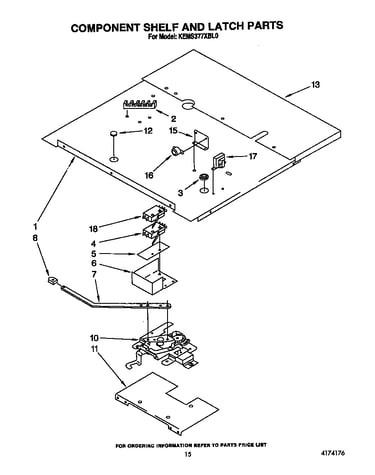 Compoment shelf and latch