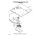KitchenAid KEBI241WBL3 component shelf and latch diagram