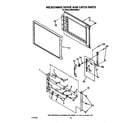KitchenAid KEMI300WBL0 microwave door and latch diagram