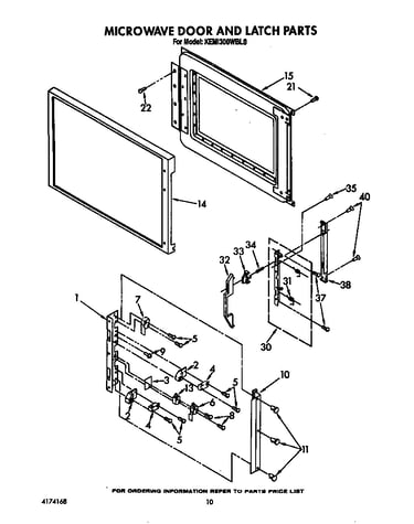 Microwave door and latch