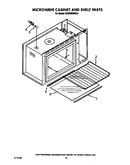 Microwave cabinet and shelf