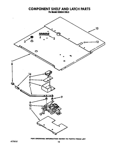 Component shelf and latch